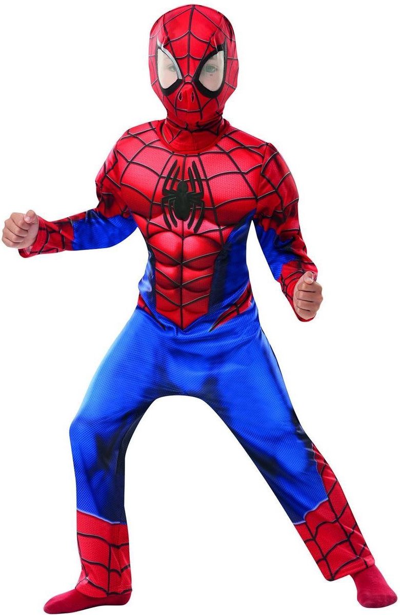 Spiderman Kostuum | Spider-Man Deluxe Spinneman Kind Kostuum | Large | Carnaval kostuum | Verkleedkleding